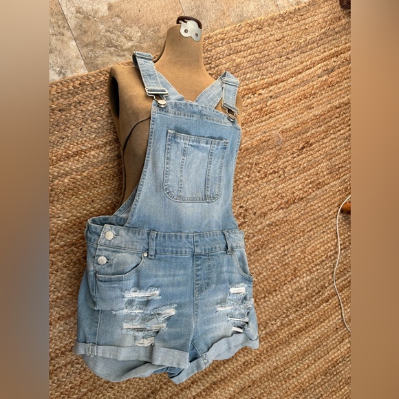 Women's 5 │ Blue Spice Overalls │Authentic │Distressed - Picture 1 of 9
